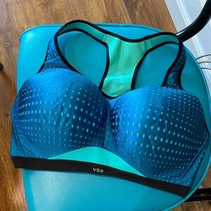 Victoria Secret X Teal and Black Sports Bra